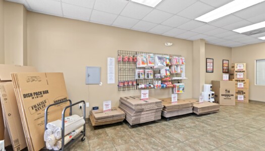 storage supplies sold in office at Storage Sense in Hinesville GA