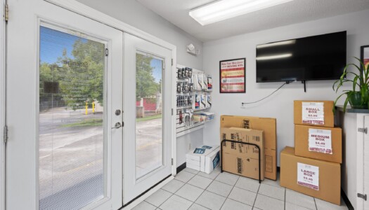 storage supplies sold in office at Storage Sense on South Mebane Street in Burlington, NC