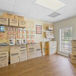 storage supplies sold in the office at Storage Sense at 157 Garrett Way in Milledgeville GA