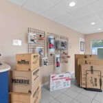 storage supplies sold in the office at Storage Sense in Ridgeland, SC