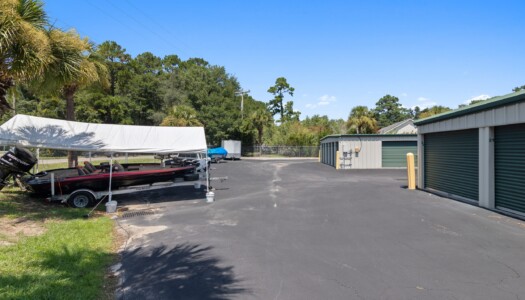 vehicle parking and drive-up storage units at Storage Sense in Pawleys Island, SC