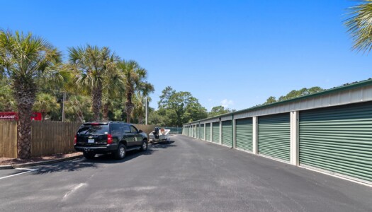 vehicle parking and drive-up storage units at Storage Sense in Pawleys Island, SC