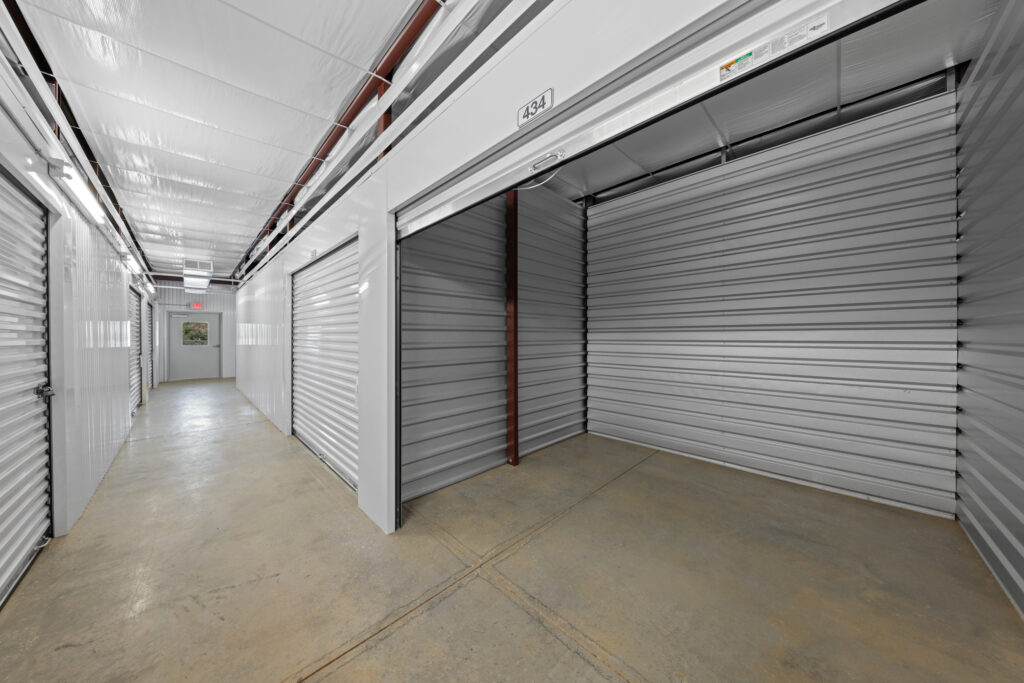 open temperature-controlled storage unit at Storage Sense at 1444 Barkley Road in Statesville, NC
